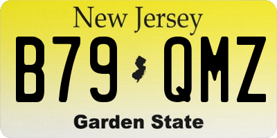 NJ license plate B79QMZ