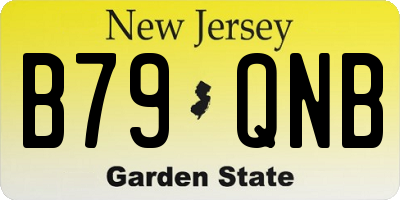 NJ license plate B79QNB