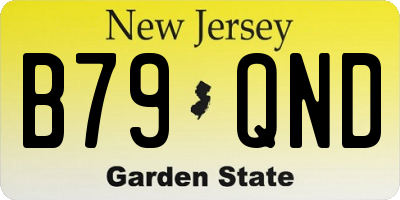 NJ license plate B79QND