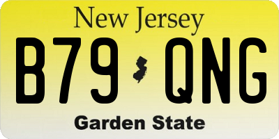 NJ license plate B79QNG
