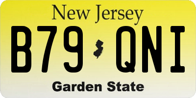NJ license plate B79QNI