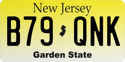 NJ license plate B79QNK