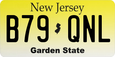 NJ license plate B79QNL