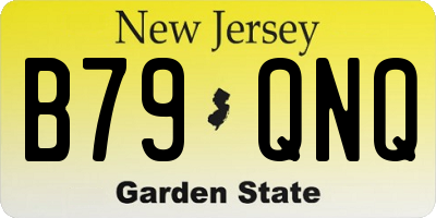 NJ license plate B79QNQ