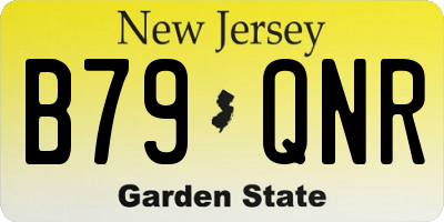 NJ license plate B79QNR
