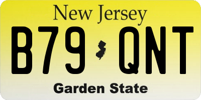 NJ license plate B79QNT
