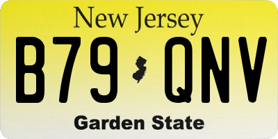 NJ license plate B79QNV