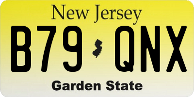 NJ license plate B79QNX