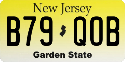 NJ license plate B79QOB