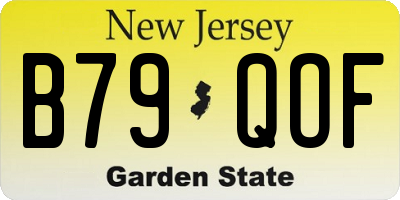 NJ license plate B79QOF