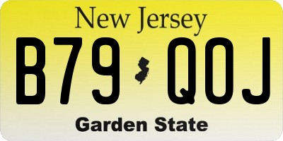 NJ license plate B79QOJ