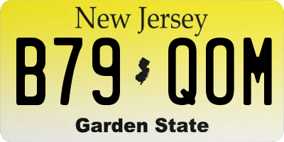 NJ license plate B79QOM