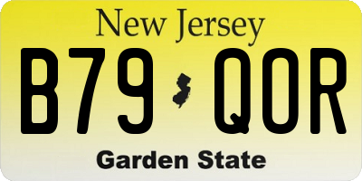 NJ license plate B79QOR