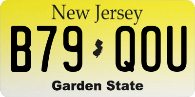 NJ license plate B79QOU