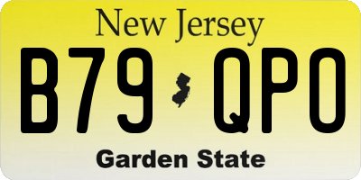 NJ license plate B79QPO