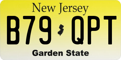 NJ license plate B79QPT