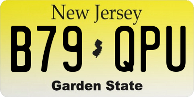 NJ license plate B79QPU