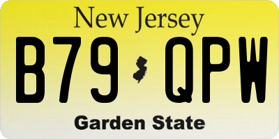NJ license plate B79QPW