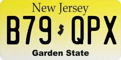 NJ license plate B79QPX