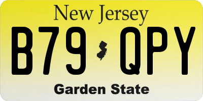 NJ license plate B79QPY