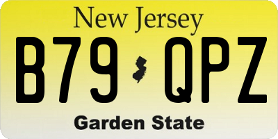 NJ license plate B79QPZ