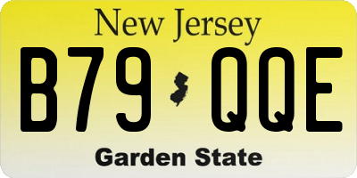NJ license plate B79QQE