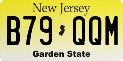 NJ license plate B79QQM