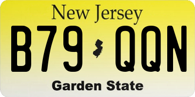 NJ license plate B79QQN