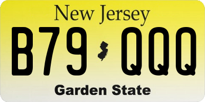 NJ license plate B79QQQ
