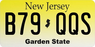 NJ license plate B79QQS