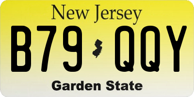NJ license plate B79QQY