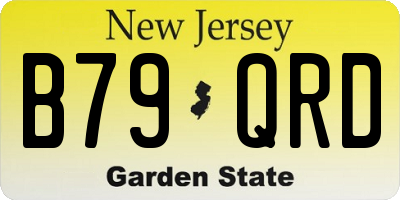 NJ license plate B79QRD