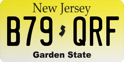 NJ license plate B79QRF