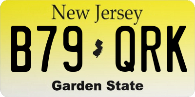NJ license plate B79QRK