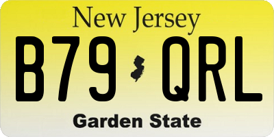 NJ license plate B79QRL