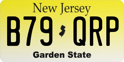 NJ license plate B79QRP