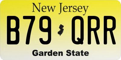 NJ license plate B79QRR