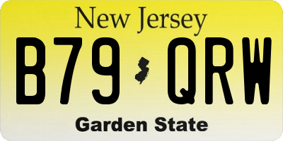 NJ license plate B79QRW