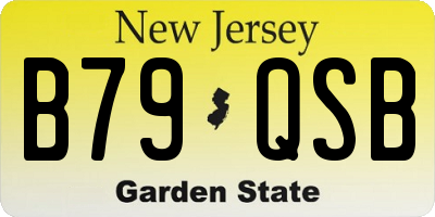 NJ license plate B79QSB