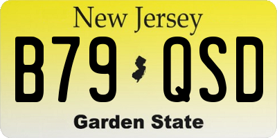 NJ license plate B79QSD