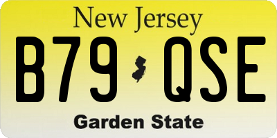NJ license plate B79QSE