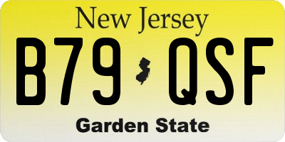 NJ license plate B79QSF