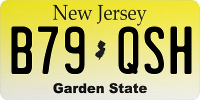 NJ license plate B79QSH