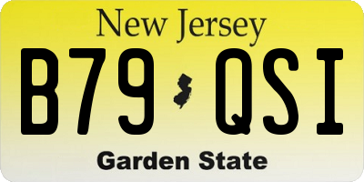NJ license plate B79QSI