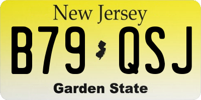NJ license plate B79QSJ