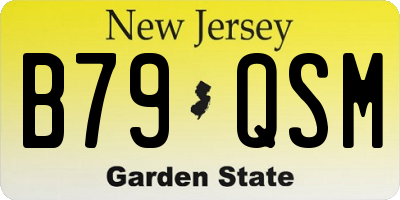 NJ license plate B79QSM