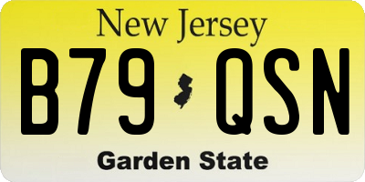 NJ license plate B79QSN