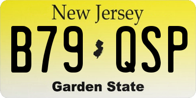 NJ license plate B79QSP