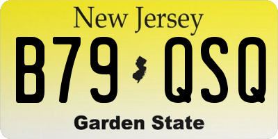 NJ license plate B79QSQ