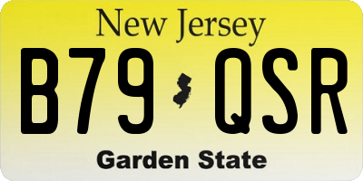 NJ license plate B79QSR